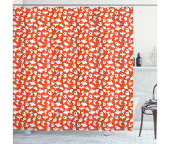 Funny Halloween Characters Shower Curtain