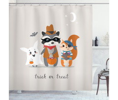 Trick Treat Happy Halloween Shower Curtain