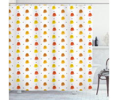 Black Stars Childish Design Shower Curtain