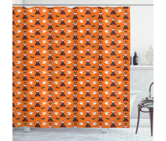 Cartoon Vampire Character Shower Curtain