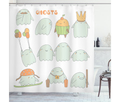Funny Scary Characters Shower Curtain