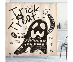 Halloween Trick Treat Grunge Shower Curtain