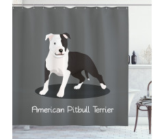 American Cartoon Terrier Shower Curtain