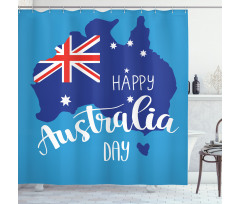 Aussie Day Words Shower Curtain