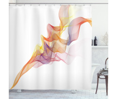 Colorful Abstract Lines Waves Shower Curtain