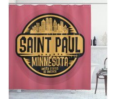 Capital City Grunge Stamp Shower Curtain