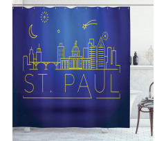 Line Art Style St Paul Shower Curtain