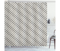 Diagonal Line Composition Shower Curtain