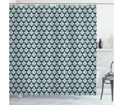 Simple 4 Petal Flowers Shower Curtain