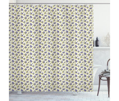 Small Blooming Flower Nature Shower Curtain