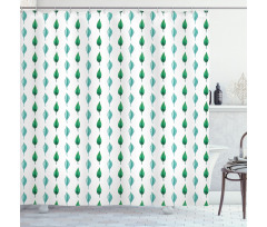 Botanical Watercolor Pattern Shower Curtain