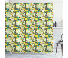 Lively Colored Summer Blooms Shower Curtain