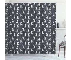 Simple Cartoon Giraffe Shower Curtain