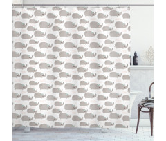 Rhinoceros Girl Bow Shower Curtain