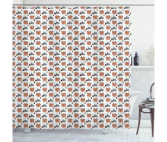 Mountains Reindeers Shower Curtain