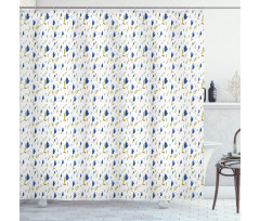 Blossoming Blue Tulips Shower Curtain
