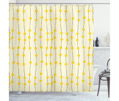 Abstract Little Daffodils Shower Curtain