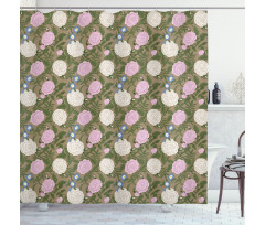 Romantic Rose Branches Shower Curtain