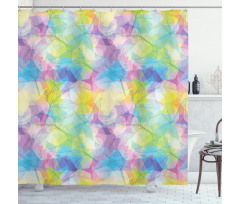 Dreamy Retro Botany Shower Curtain