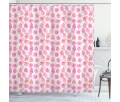 Pastel Watercolor Blossom Shower Curtain