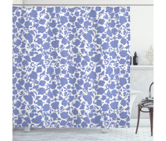 Abstract Petals and Leaves Shower Curtain