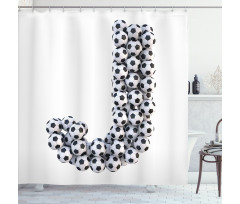 Soccer Futboll Theme Shower Curtain