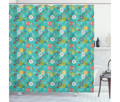 Springtime Floral Design Shower Curtain
