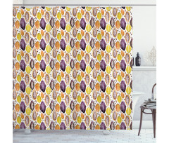 Watercolor Style Tropic Food Shower Curtain