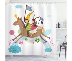 Fairy Cartoon Composition Shower Curtain