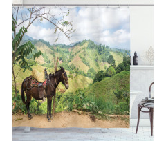 Rural ColumbiMountains Shower Curtain