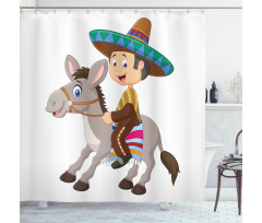 Mexican Man with Sombrero Shower Curtain