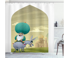 Cartoon of Nasreddin Hodja Shower Curtain