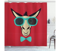 Donkey Wearing Sunglasses Shower Curtain