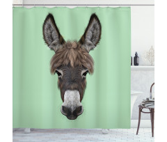 Illustrated Animal Portrait Shower Curtain