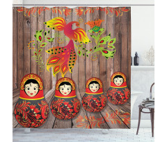 Folkloric Russian Dolls Shower Curtain