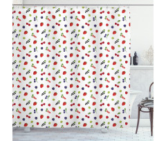 Organic Summer Fruits Shower Curtain