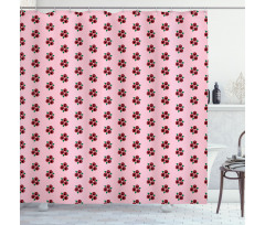 Pastel Berries Pattern Shower Curtain