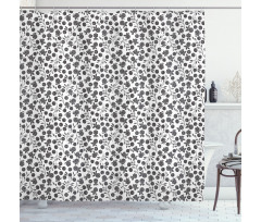 Monochrome and Botanical Shower Curtain