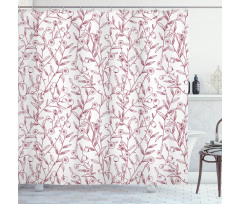 Berries Growing on Stems Shower Curtain