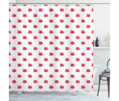 Summer Berry Retro Style Shower Curtain