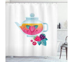 Tea Cup Aromatic Drink Shower Curtain