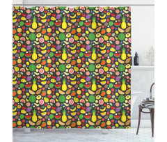 Tropical Nature Food Summer Shower Curtain