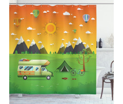 National Park Landscape Shower Curtain