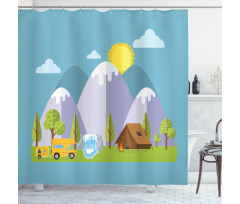 Peaceful Country Nature Camp Shower Curtain