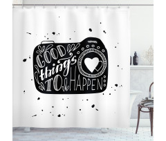 Things to Happen Words Shower Curtain