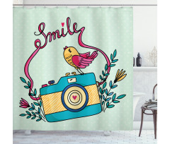 Love Bird Chirping Creative Shower Curtain