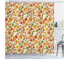 Composition of Circles Shower Curtain