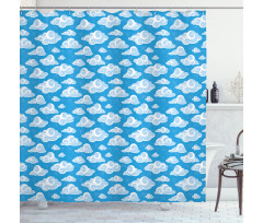 Swilrs in the Sky Shower Curtain