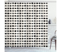 Geometric Dots Composition Shower Curtain