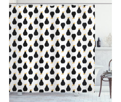 Abstract Silhouette Pattern Shower Curtain
